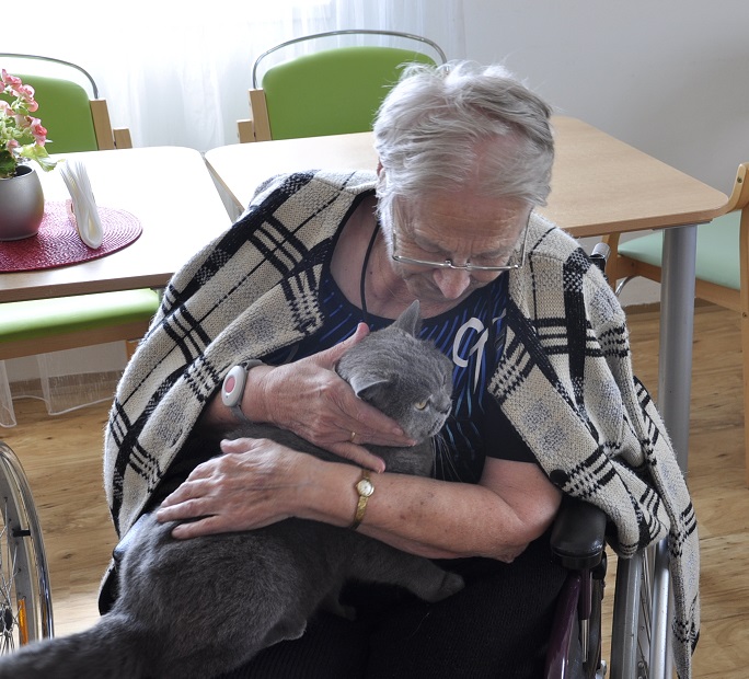 Felinoterapie neboli terapie kočkou v SeniorCentru Modřice